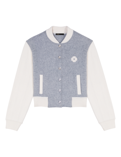 Bomber double face à broderie Clover