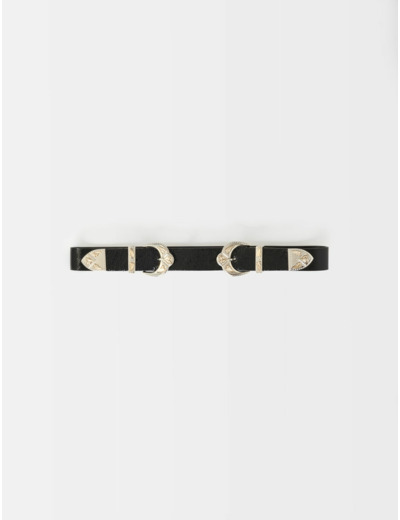 Ceinture en cuir à boucles