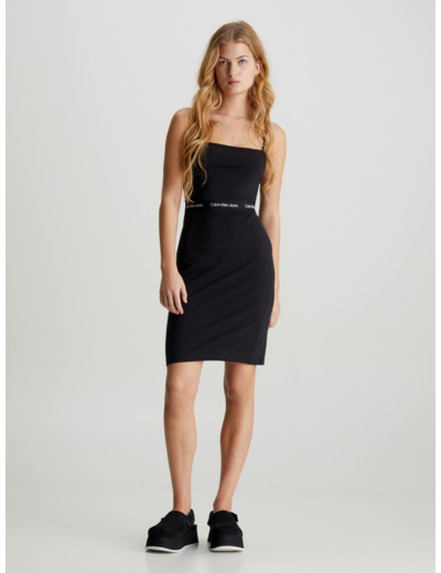 ROBE BODYCON À BRETELLES ÉLASTIQUES LOGO