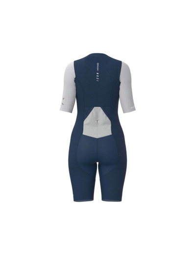 Combinaison de triathlon manches courtes Femme ICON Bleu Marine