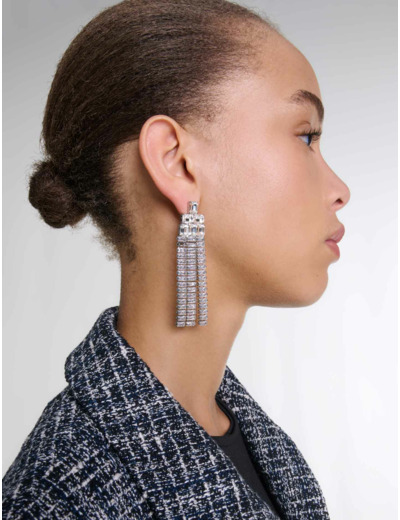Boucles d'oreilles strass cascade