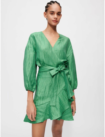 Robe portefeuille à nouer