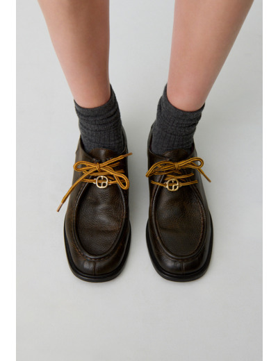 Derbies cuir grainé
