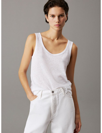 TANK TOP EN JERSEY DE LIN