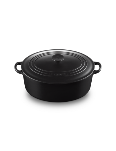 Cocotte ovale 31cm en fonte émaillée noire