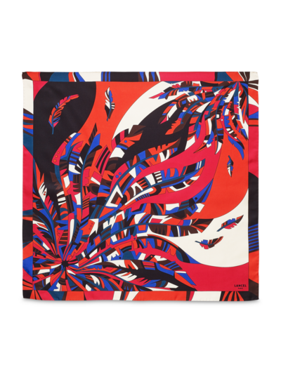 MOTIF ARABESQUE SOIE - Carre F - Multico Framboise