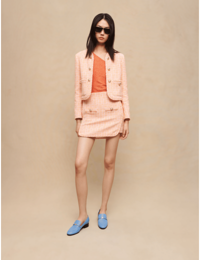 Jupe courte en tweed
