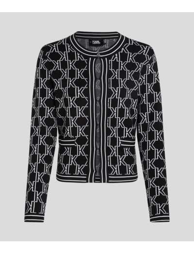 KL MONOGRAM KNIT CARDIGAN