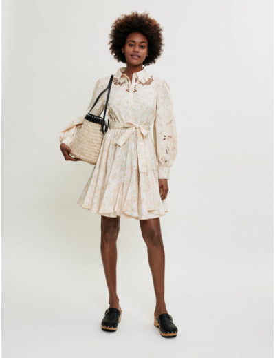Robe chemise imprimé petites fleurs