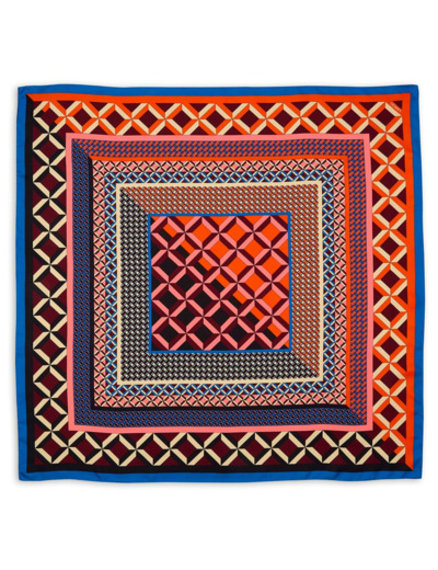 Motif Graphic Duo - Carré - Grand modèle - Twill de soie