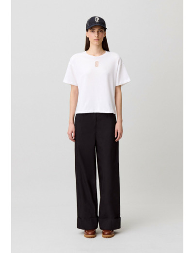 T-shirt coton large court