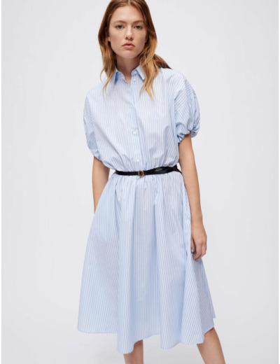 Robe chemise à rayures