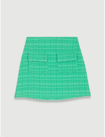 Jupe courte en tweed