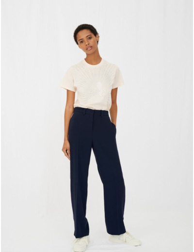 Pantalon de costume en crêpe