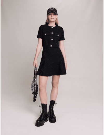 Robe courte en tweed
