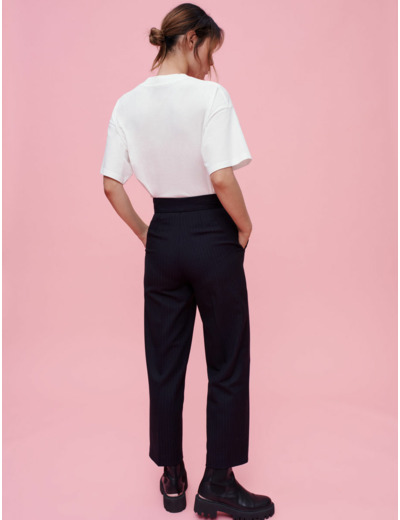 Pantalon de tailleur à rayures tennis