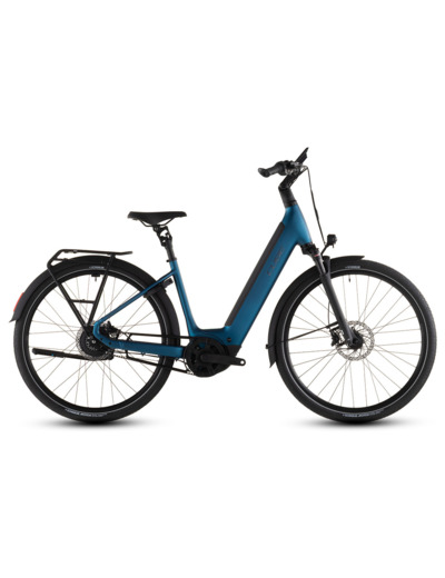 Vélo urbain électrique SUPREME HYBRID DELUXE PRO 600 Bleu/Chrome