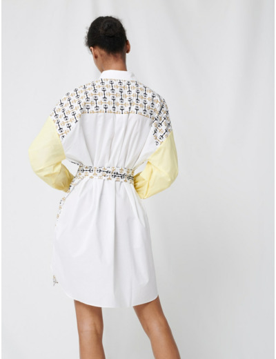 Robe chemise en coton imprimé