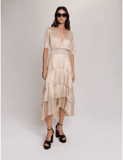 Robe scintillante à volants