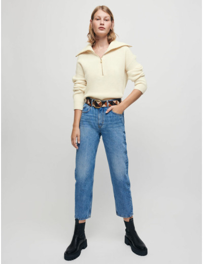 Jean mom taille haute
