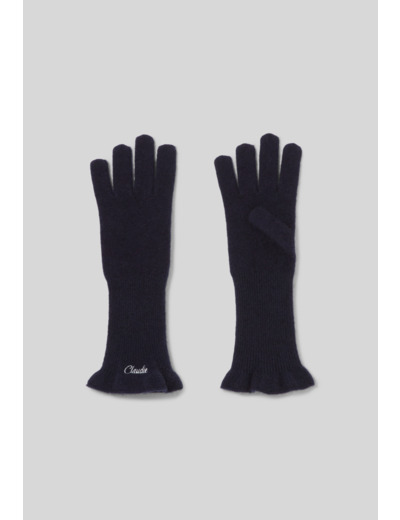 Gants en maille brodés