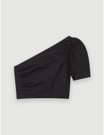 Top one shoulder en taffetas