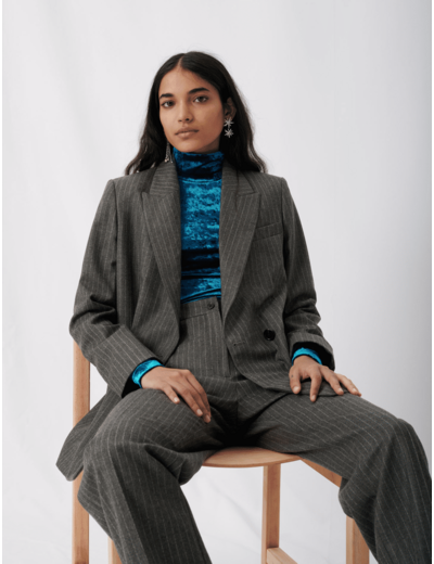Veste de costume en rayures tennis