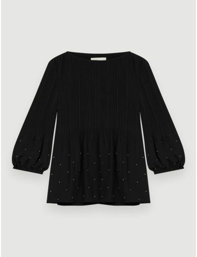 Top fluide et plissé à studs