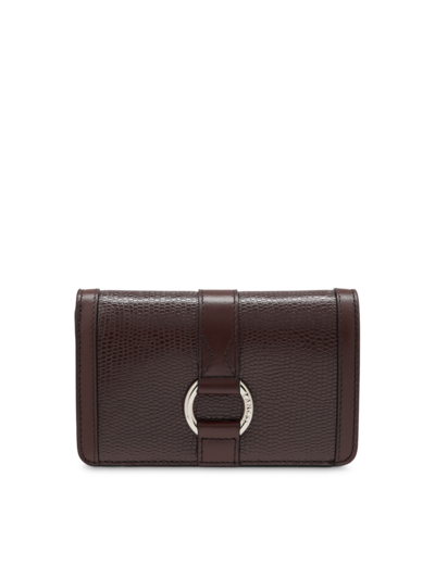 ELSA FACON IGUANA ET CUIR LISSE - Compact - Chocolat