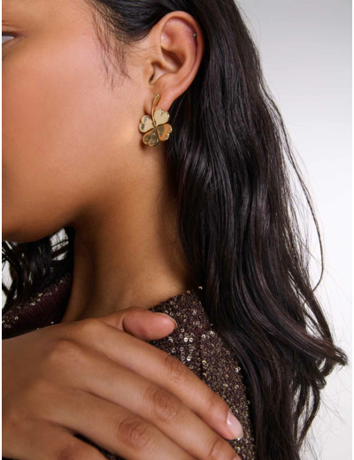 Boucles d'oreilles trèfle