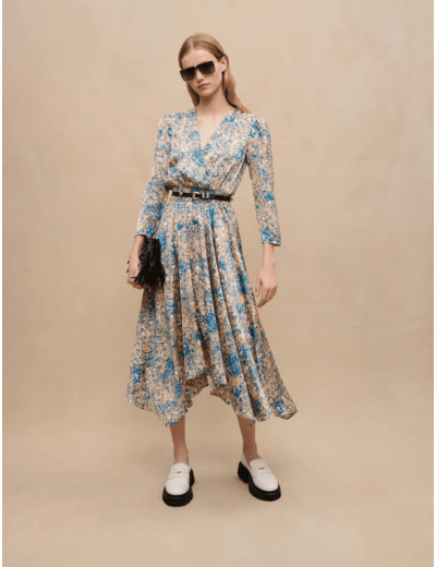 Robe asymétrique imprimé abstrait