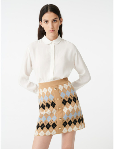 Chemise fluide col claudine