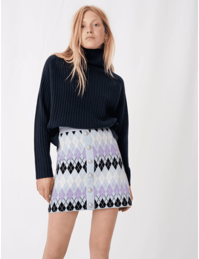 Jupe jacquard argyle