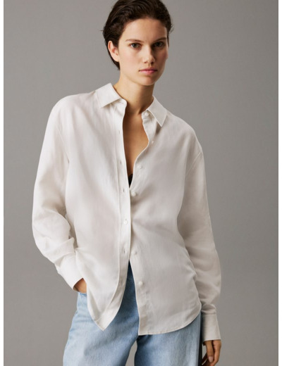 CHEMISE À MANCHES LONGUES EN MELANGE DE LIN À COUPE RÉGULIÈRE