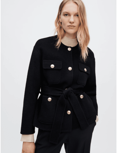 Manteau en double face texturé