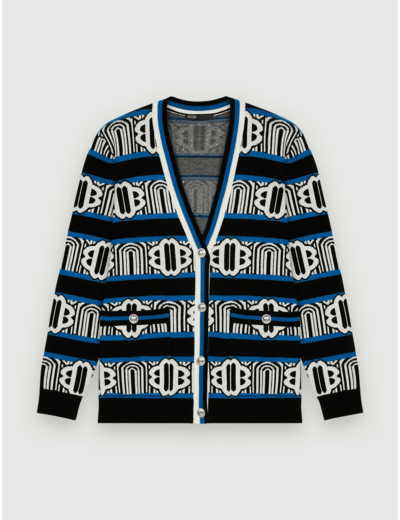 Cardigan en maille fantaisie Clover Maje