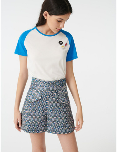 Short en jacquards lurex