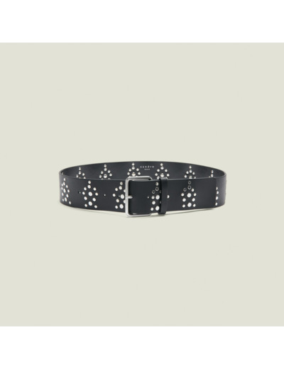 Ceinture noire ornée de studs