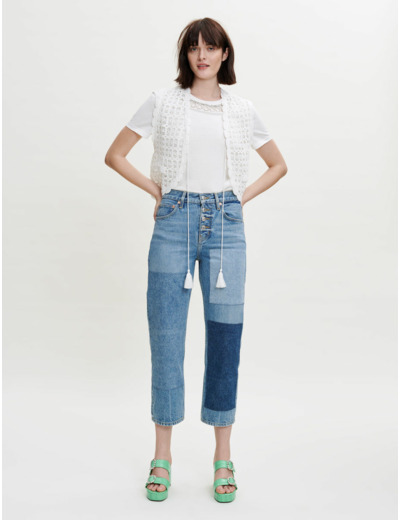 Petite veste sans manche en guipure