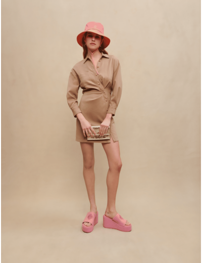 Robe courte boutonnée