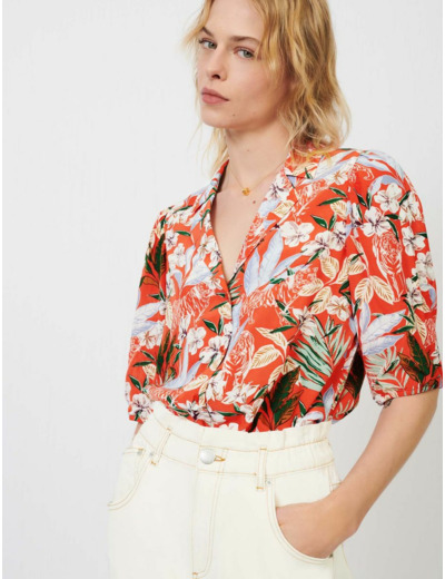 Chemise en viscose fluide imprimée