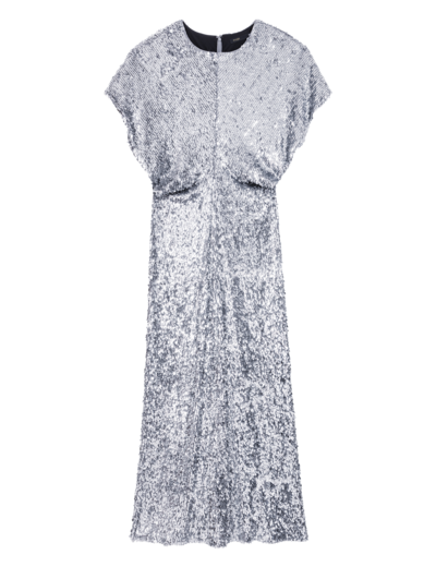 Robe longue en sequins