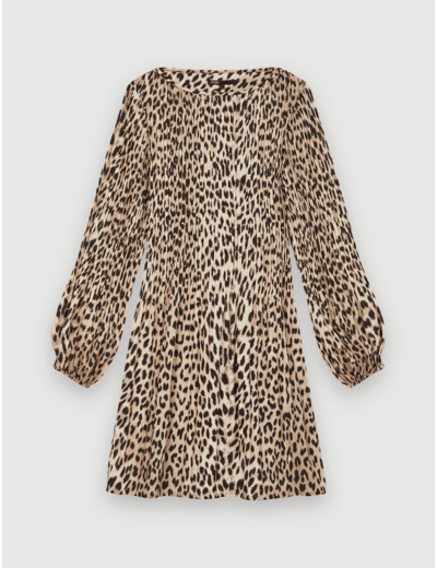 Robe plissée et imprimée