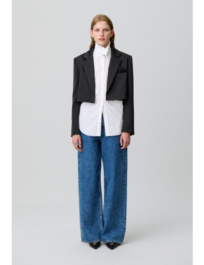 Veste satinée tailleur