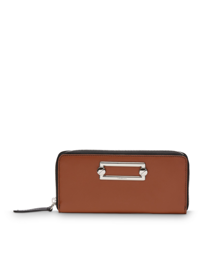 Clic de Lancel - Portefeuille slim zippe - Grand modèle - Noir Bois