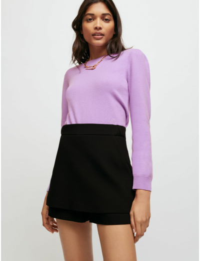 Short jupe en crêpe