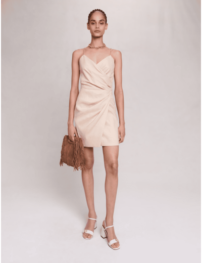 Robe courte drapée