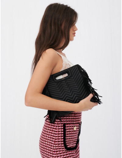 Sac M en cuir à franges