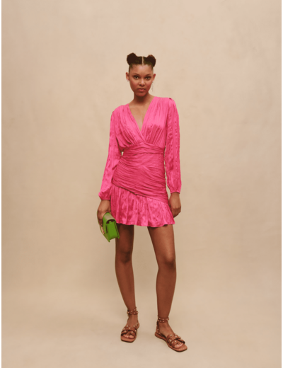 Robe courte drapée