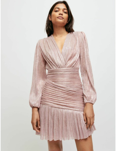 Robe en lurex drapée